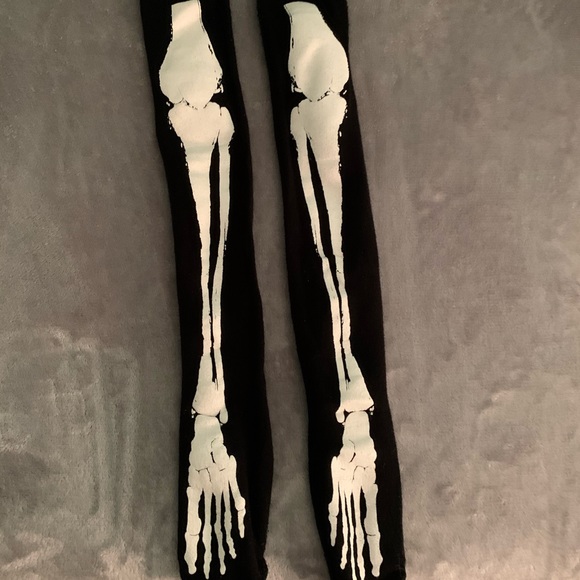 Socks halloween skeleton knee socks  one size - Picture 1 of 2